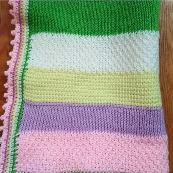 𝅺HANDMADE CROCHETED Baby Blanket made by ME!! ramosn - Picture 2 of 3